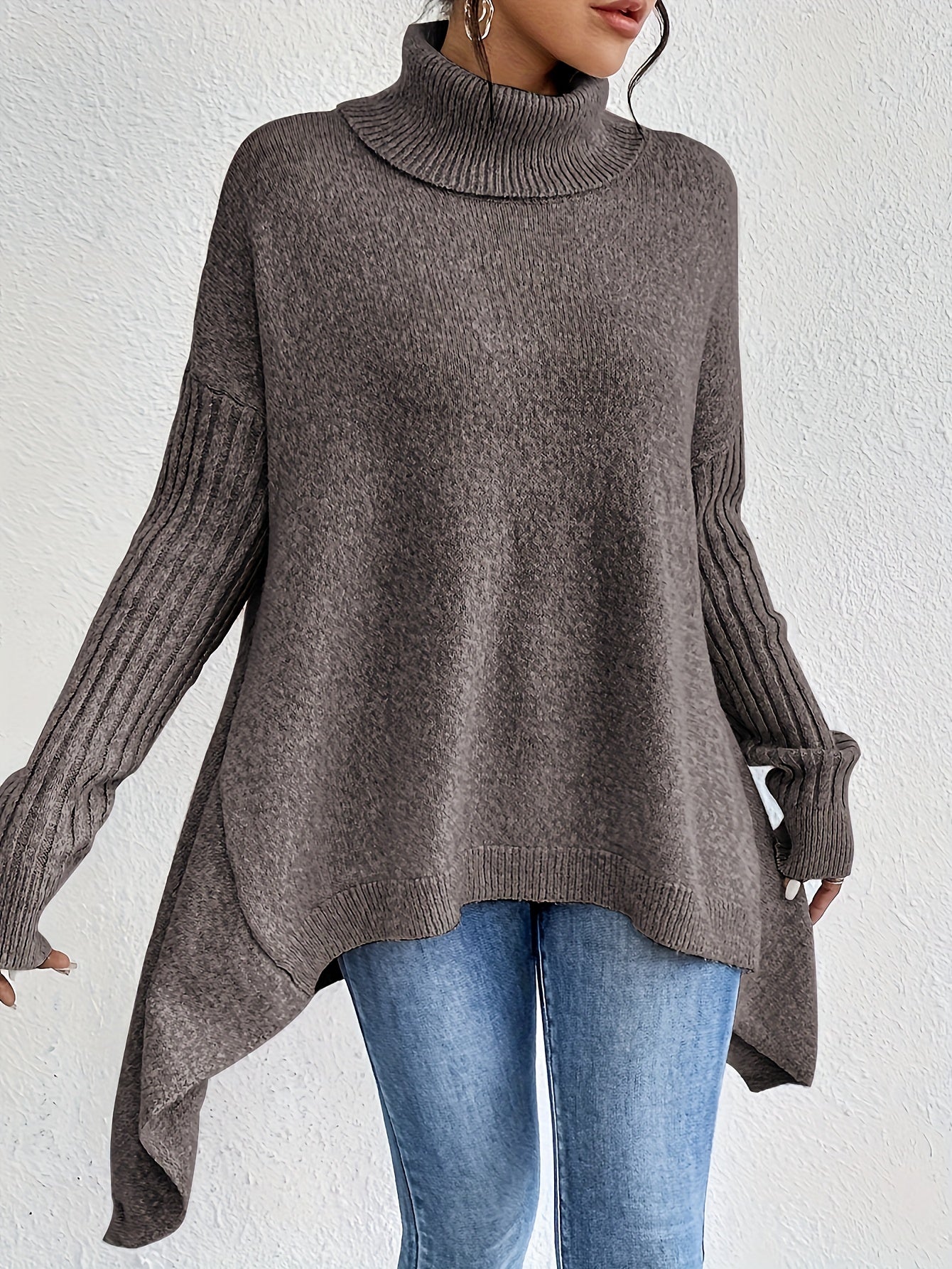 Lily - Oversized Turtleneck Sweater