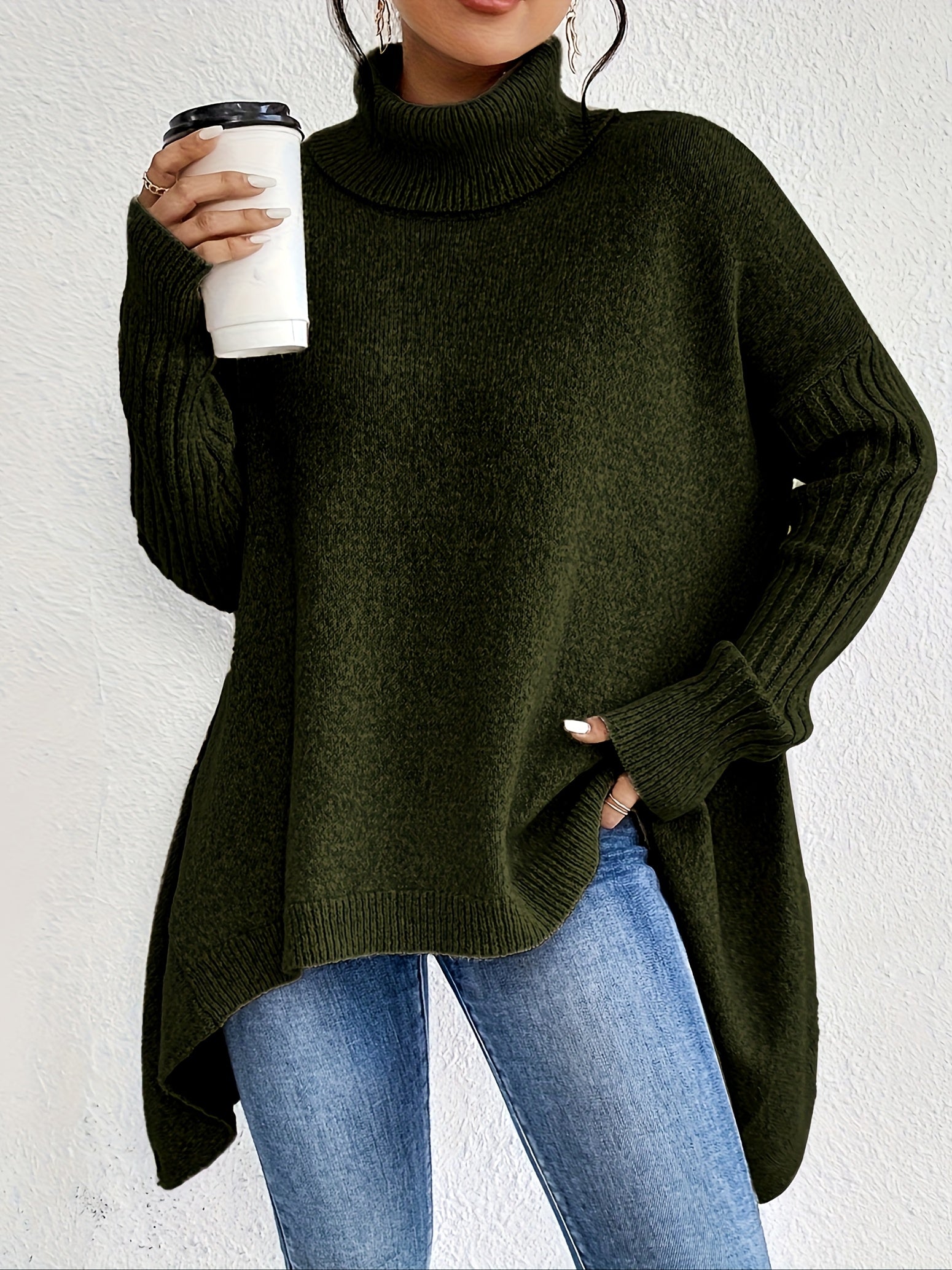 Lily - Oversized Turtleneck Sweater