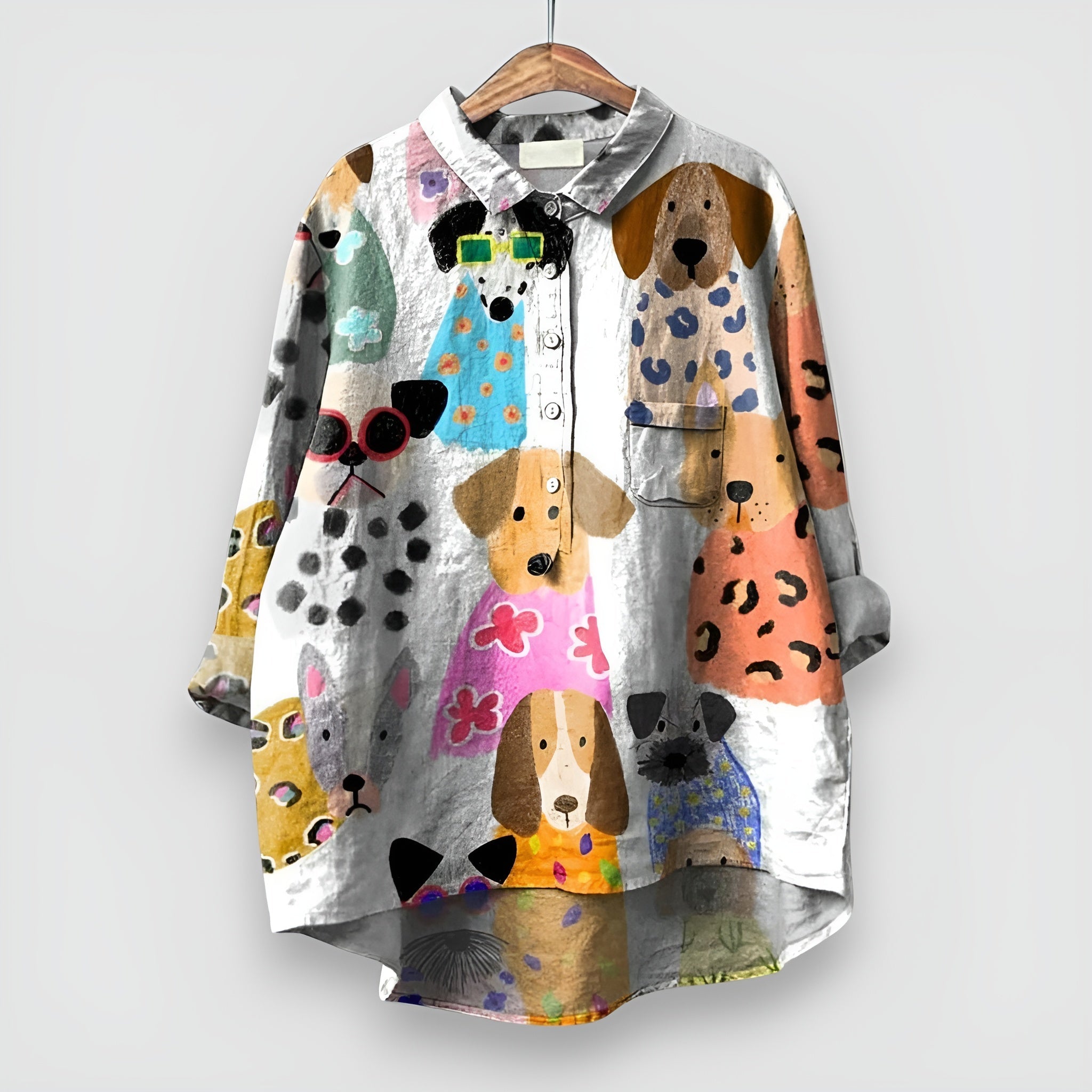 Kathrin | Women's Shirt with Dog Print