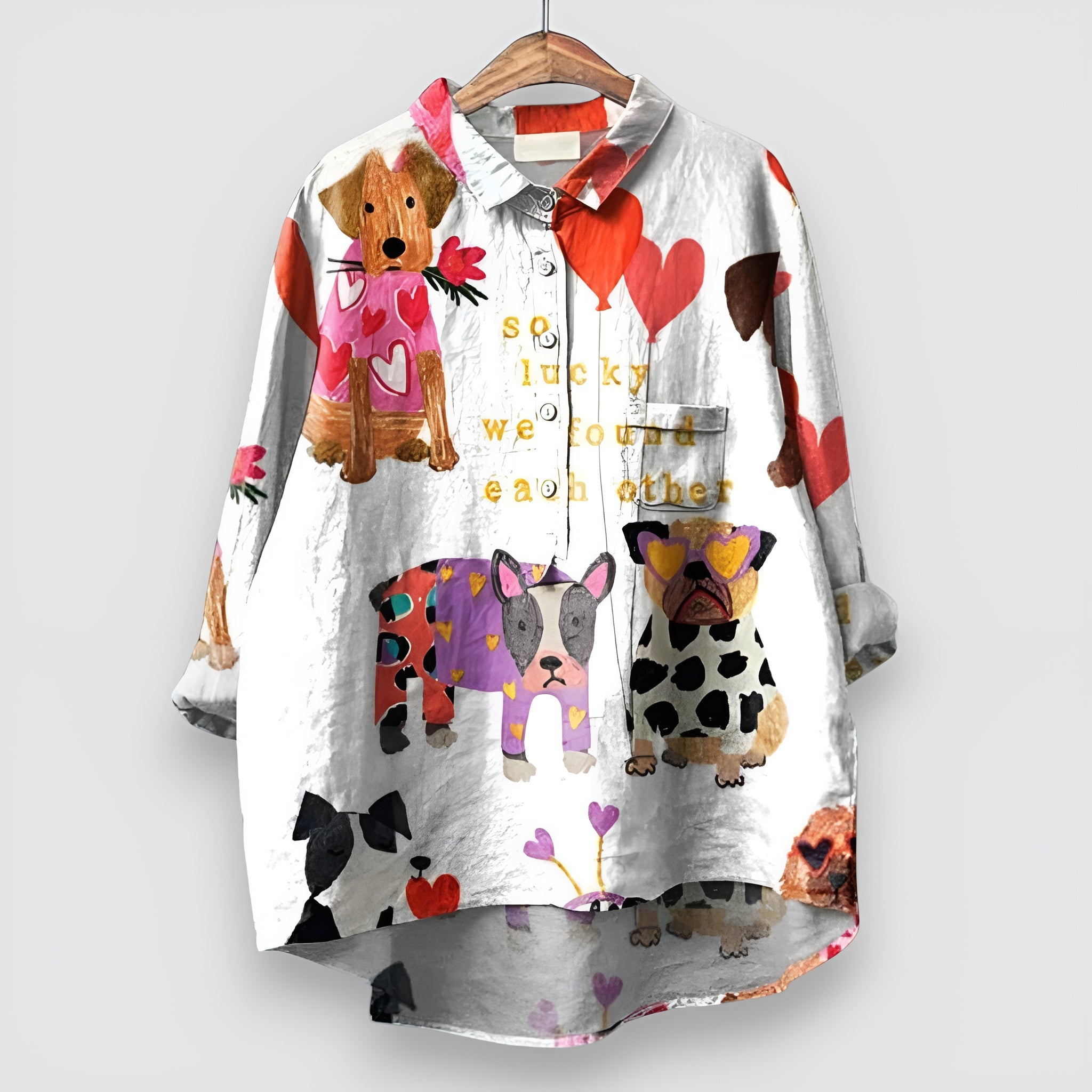 Kathrin | Women's Shirt with Dog Print