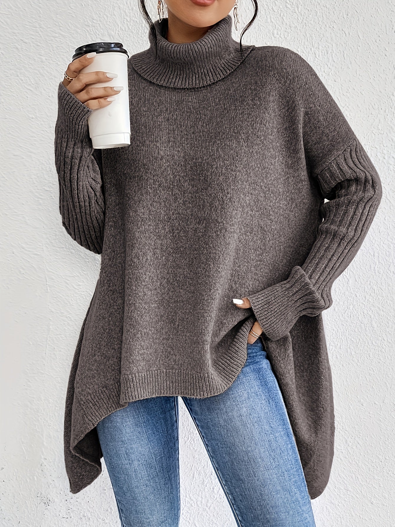 Lily - Oversized Turtleneck Sweater