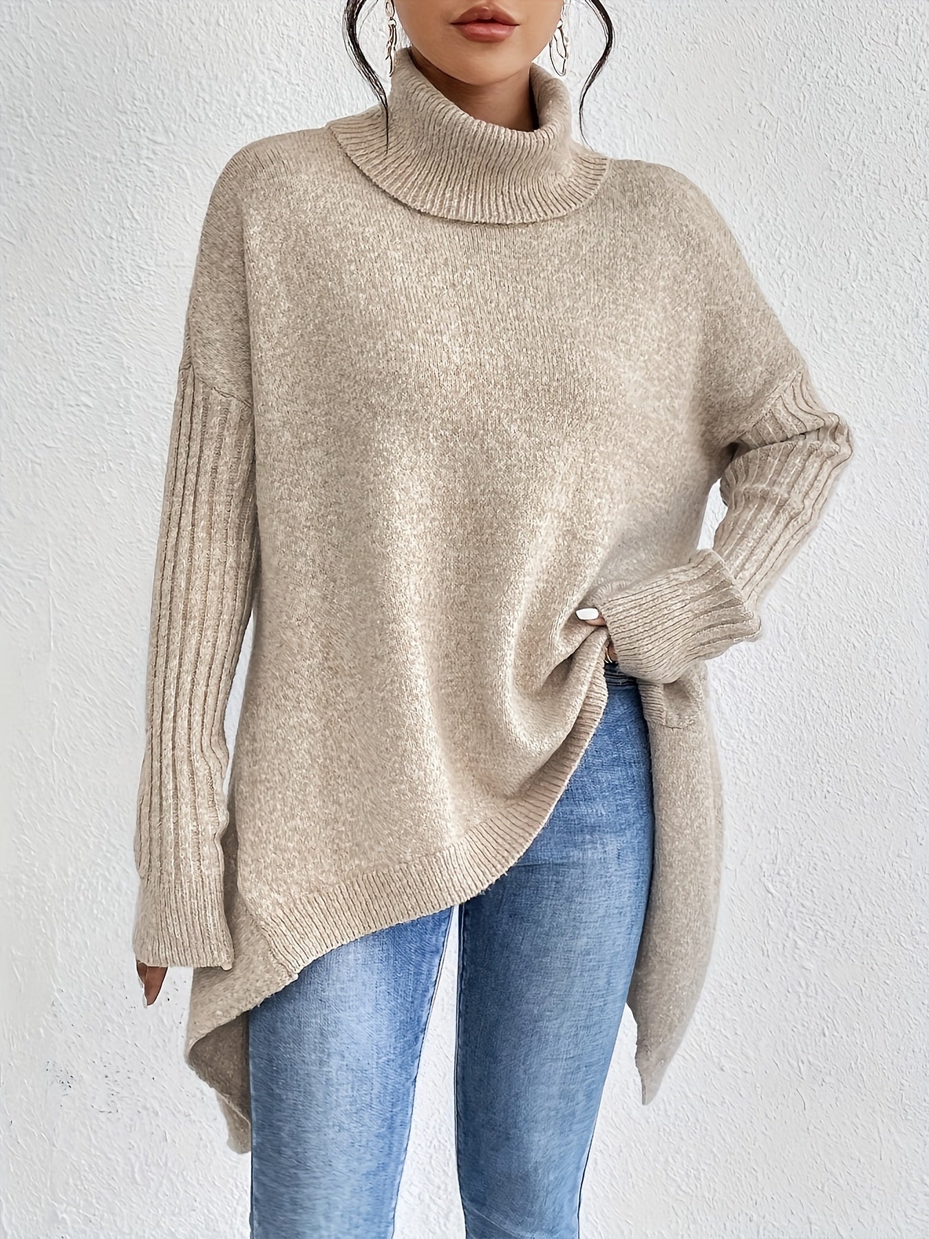 Lily - Oversized Turtleneck Sweater