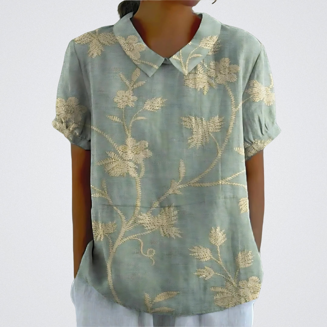 Lina - Blouse en lin floral