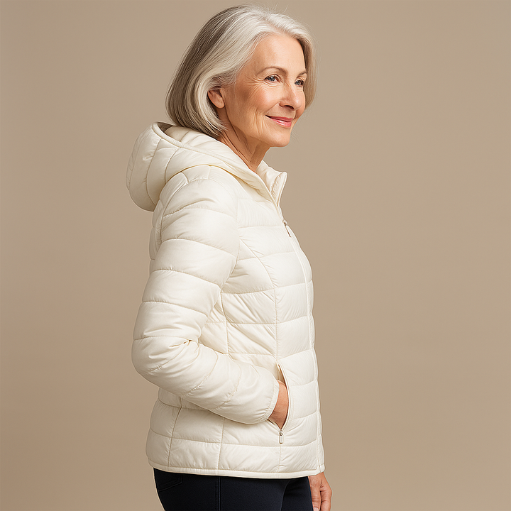 Ruth & Eleanor™ | Hooded Puffer Jacket - White