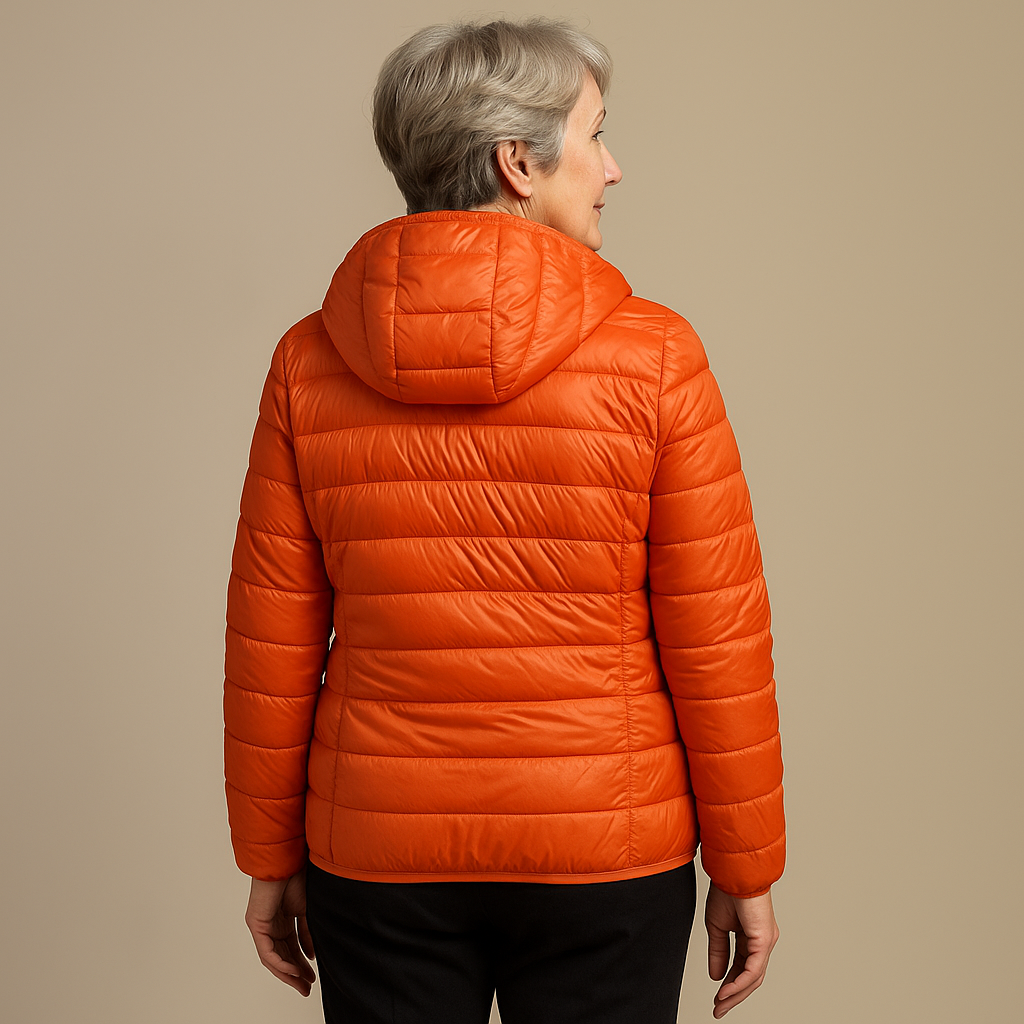 Ruth & Eleanor™ | Hooded Puffer Jacket - Orange