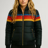 Sara - Women’s Retro Striped Puffer Jacket