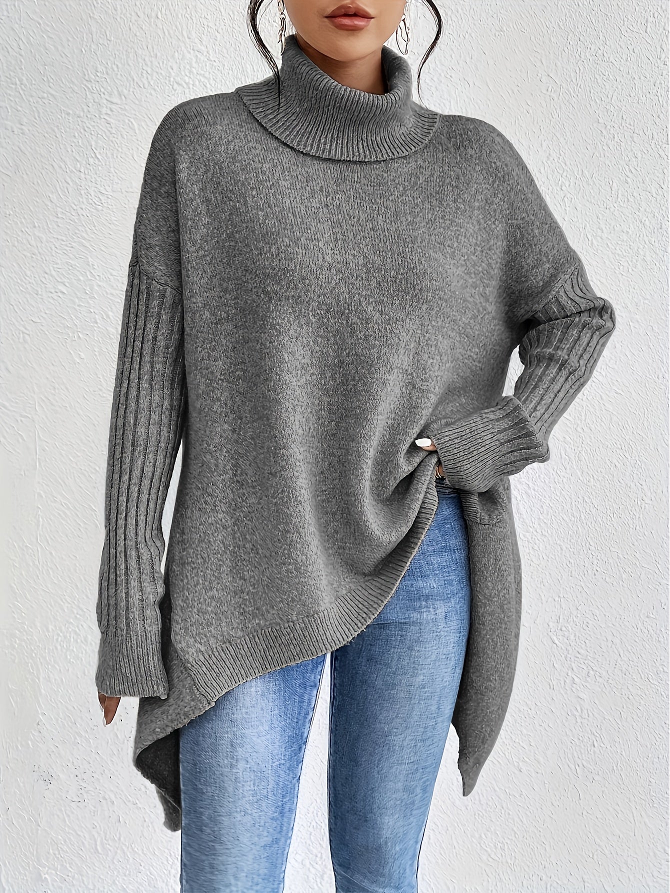 Lily - Oversized Turtleneck Sweater