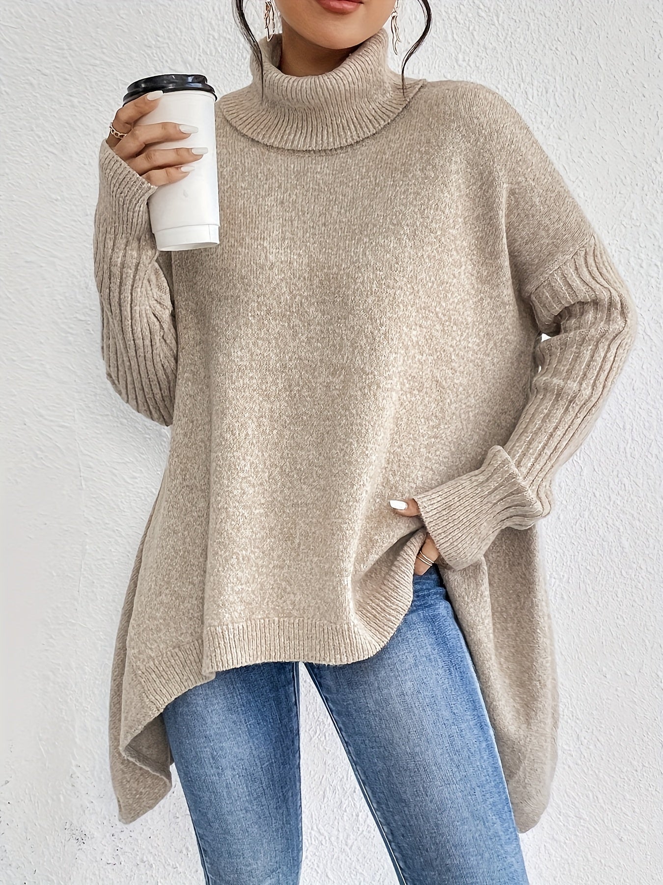 Lily - Oversized Turtleneck Sweater