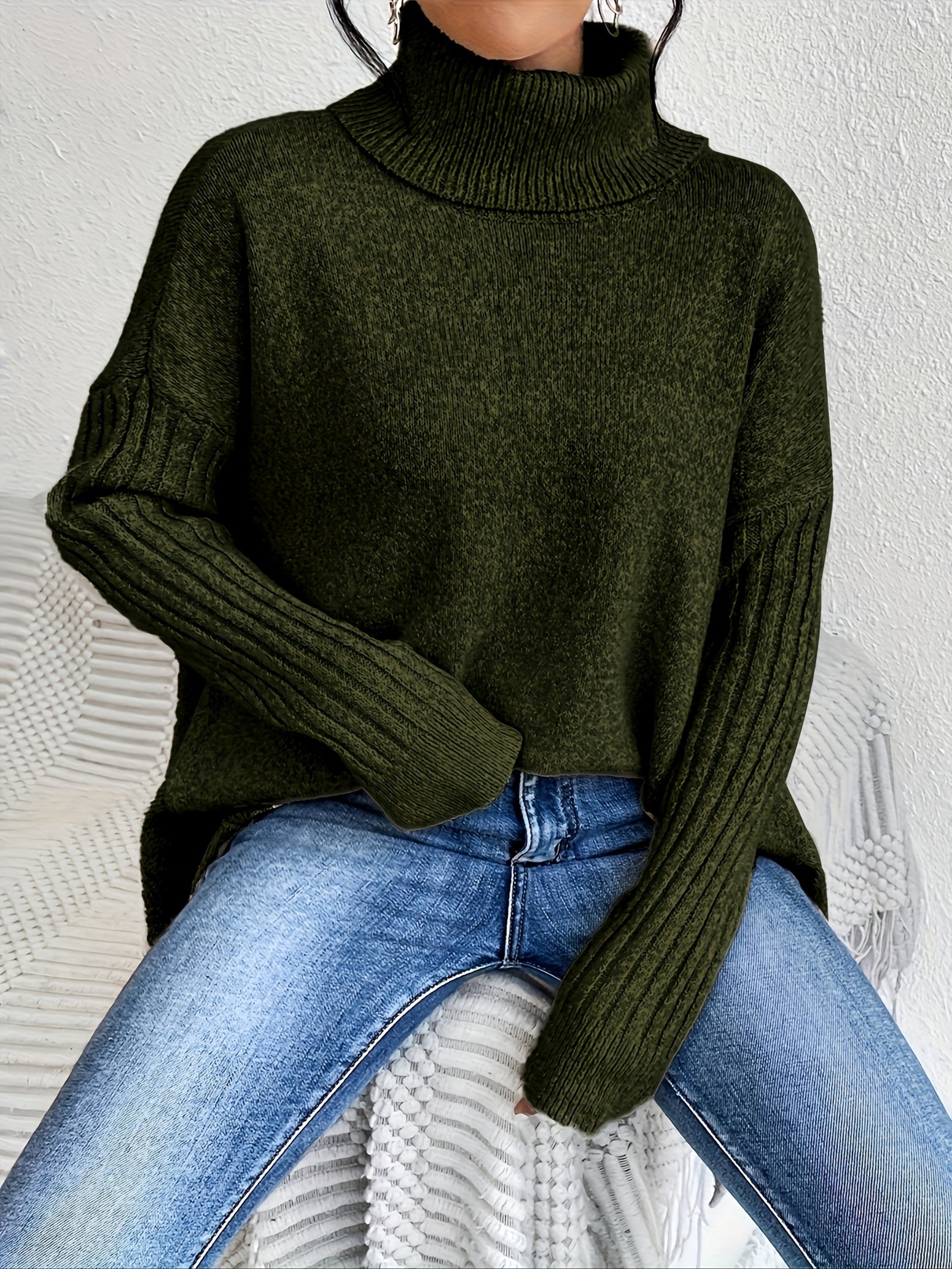 Lily - Oversized Turtleneck Sweater