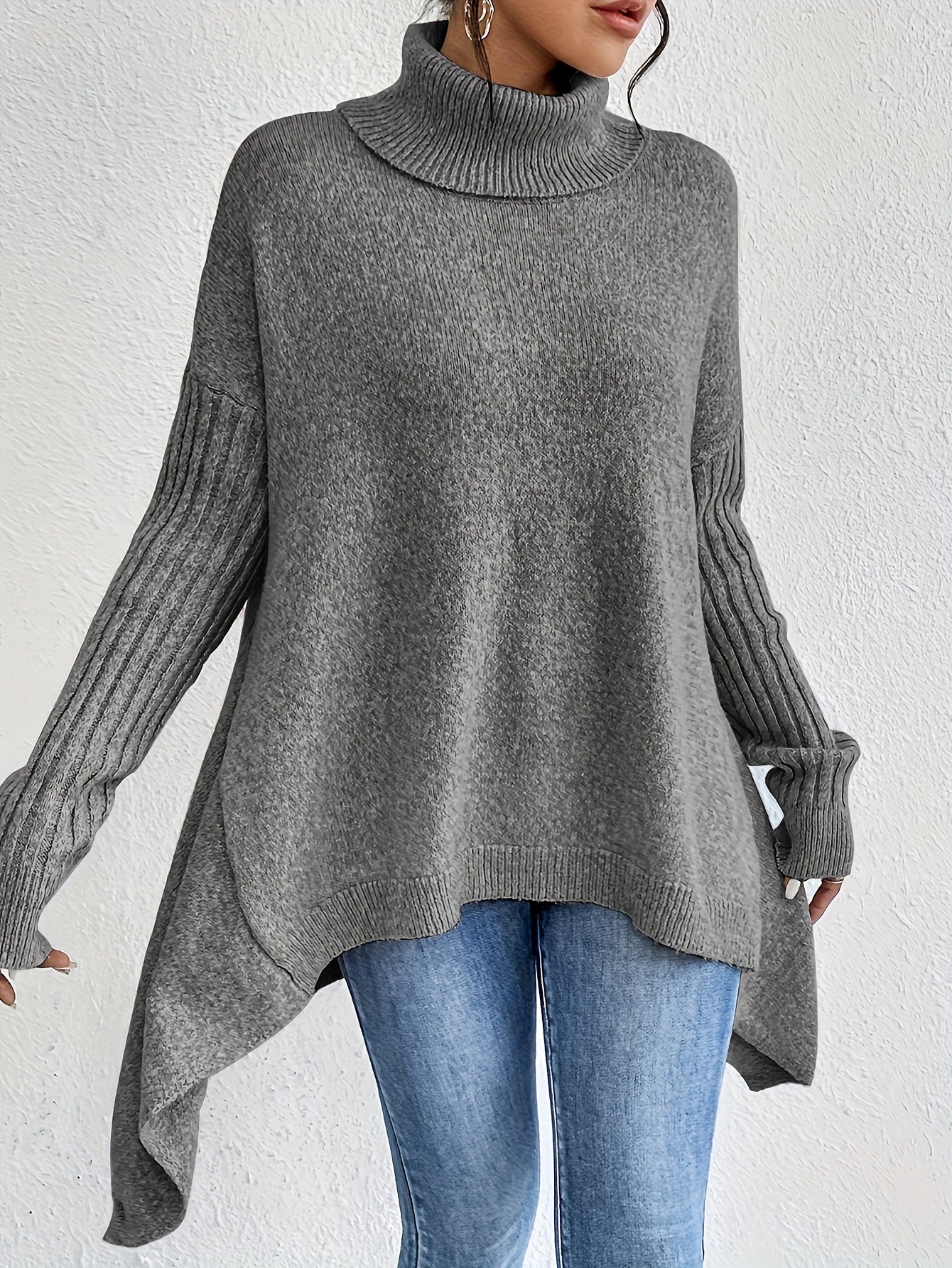 Lily - Oversized Turtleneck Sweater