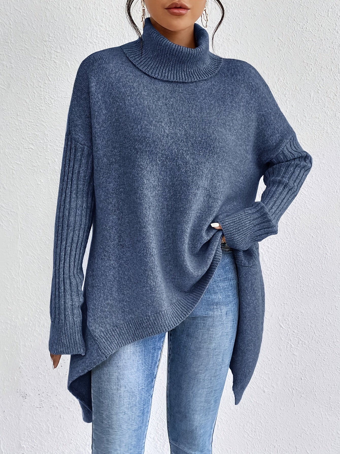 Lily - Oversized Turtleneck Sweater