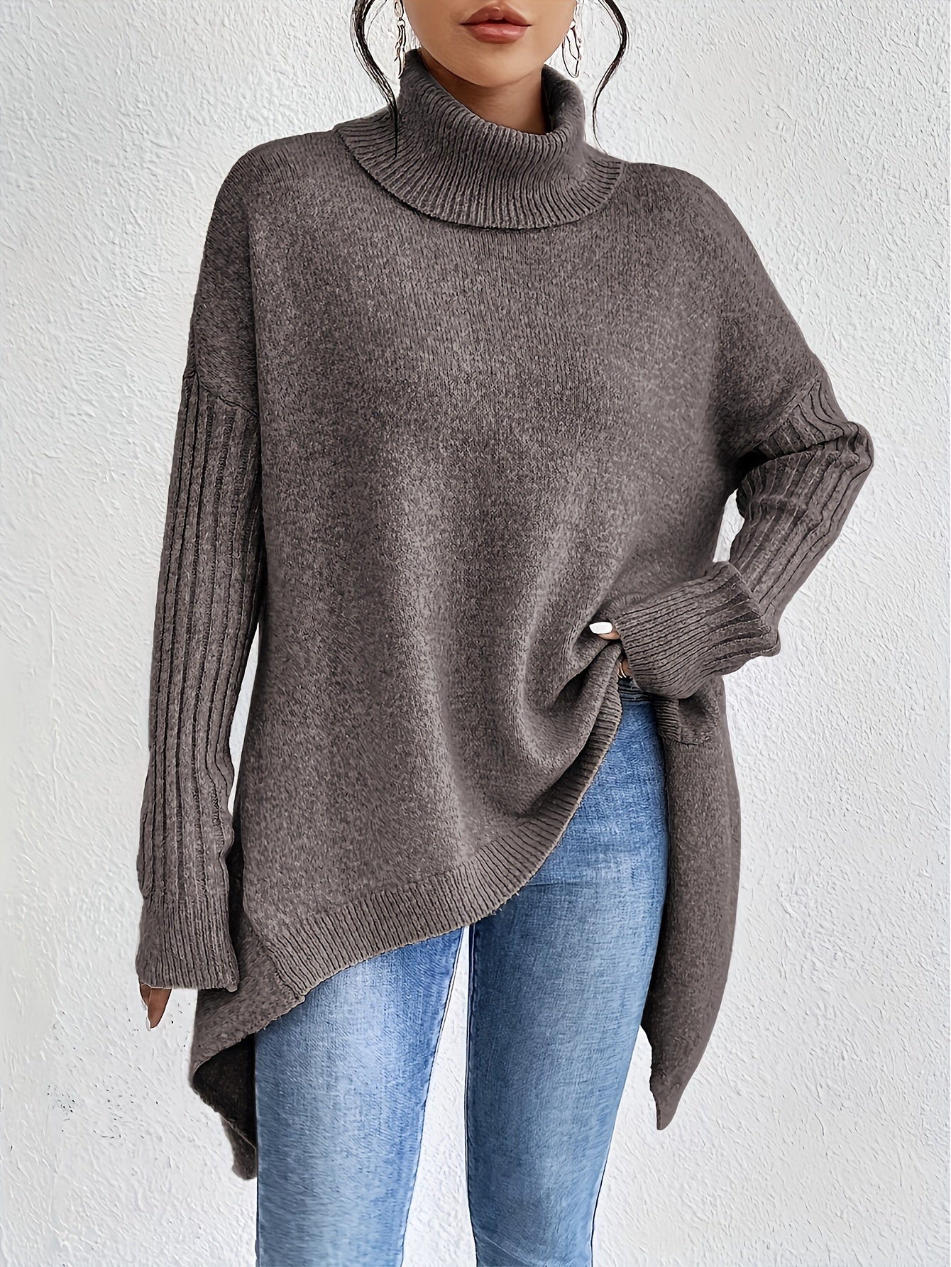 Lily - Oversized Turtleneck Sweater