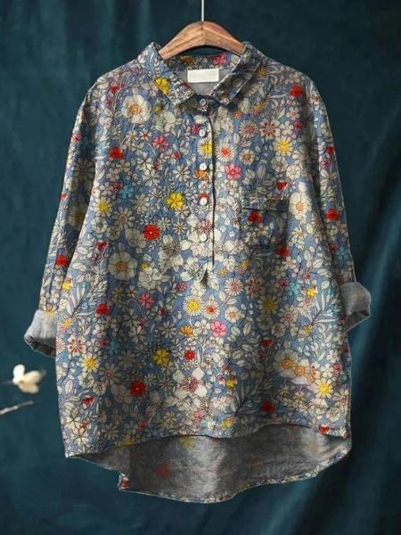 Lila - Floral print blouse