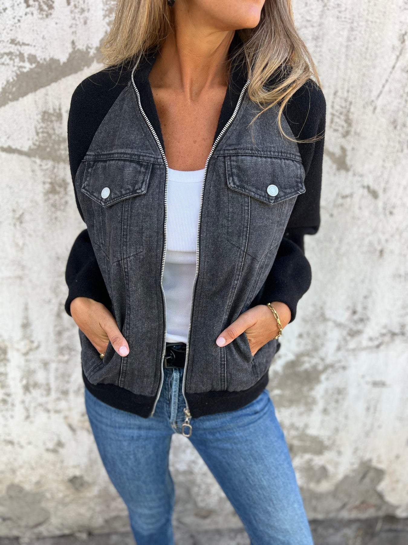 Zoe™ – Veste en Denim Élégante